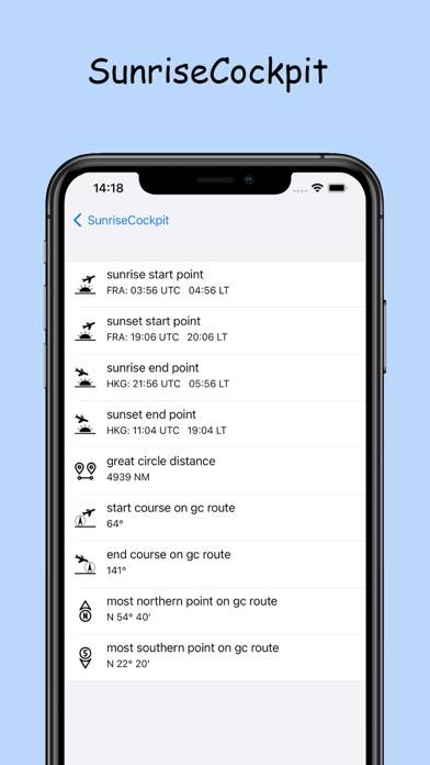 SunriseCockpit App screenshot