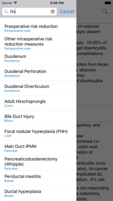 Surgeon's Brain : A General Surgery Reference Companion App screenshot