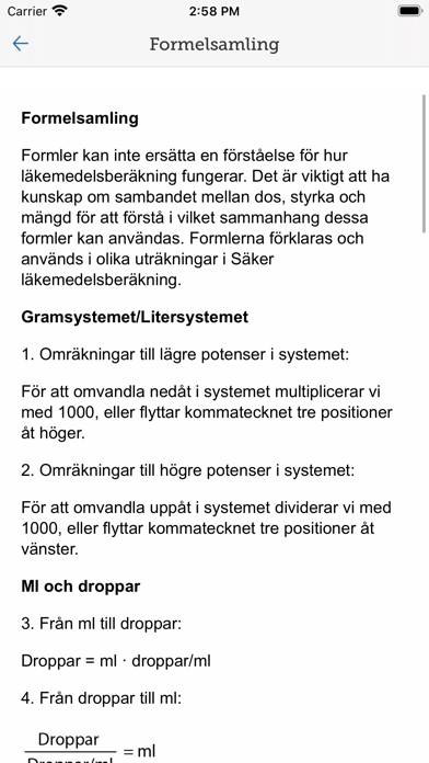 Säker läkemedelsberäkning App screenshot