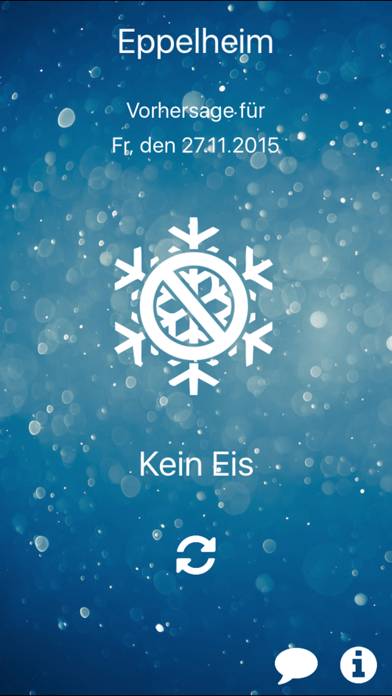 Eiswarnung App-Screenshot