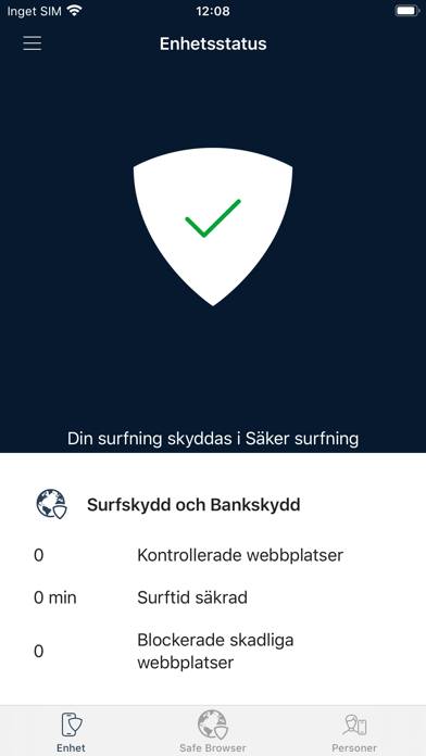 Tele2 Säker skärmdump