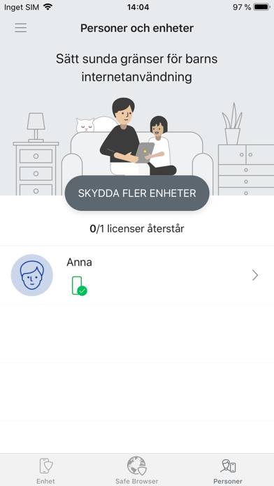 Tele2 Säker App skärmdump