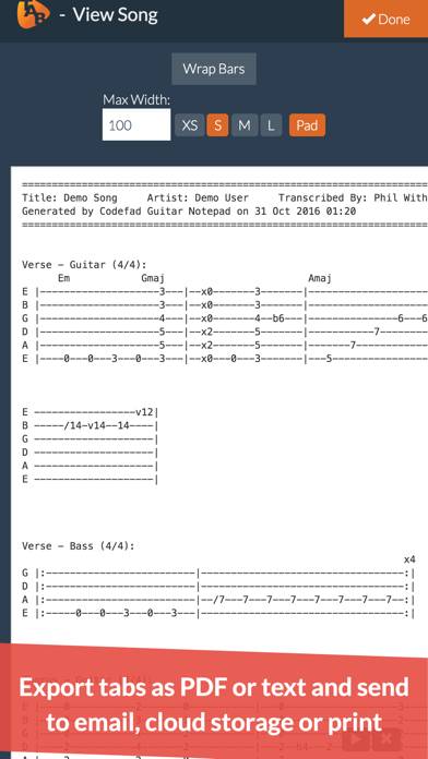 Guitar Notepad Capture d'écran de l'application #5