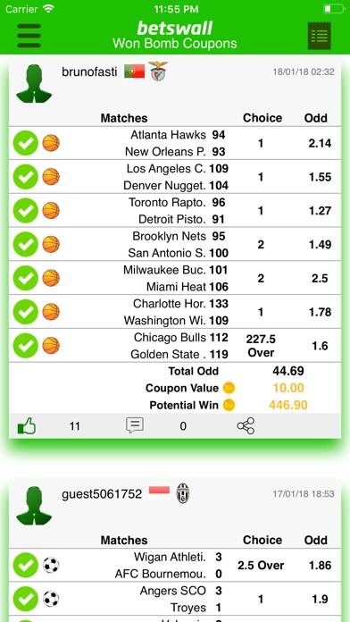 BetsWall Football Betting Tips Uygulama ekran görüntüsü #6