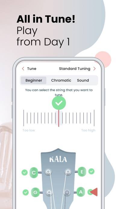 Ukulele Tuner & Lessons: Kala App screenshot