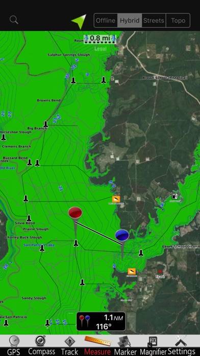 Toledo Bend GPS Nautical Chart App screenshot #3