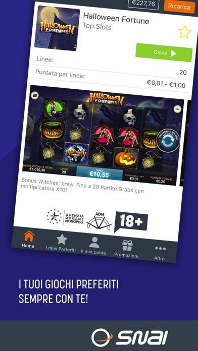 SNAI Casino Blu Schermata dell'app #2