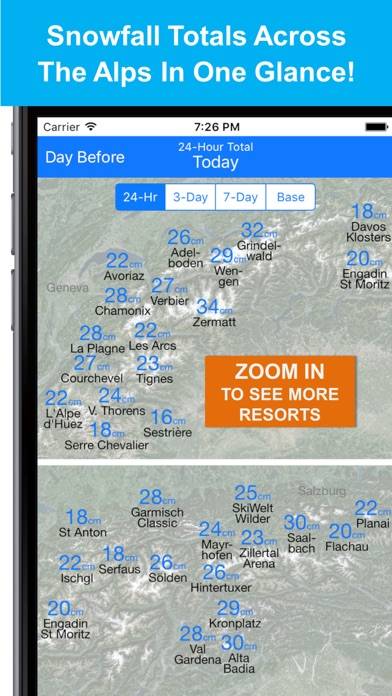 Alps Snow Map App screenshot #1