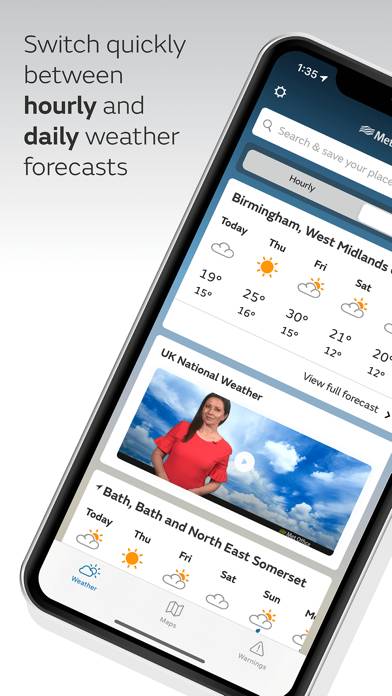 Met Office Weather Forecast Bildschirmfoto