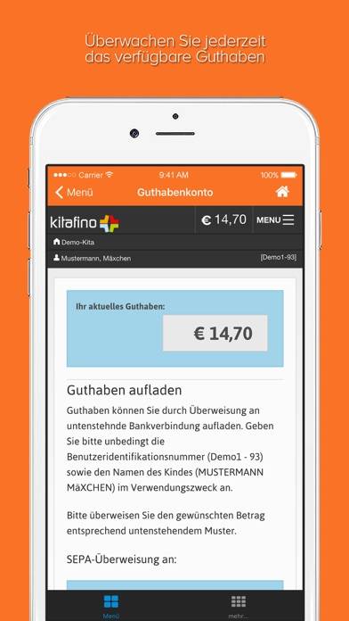 Kitafino App-Screenshot