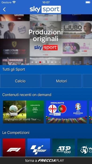 FRECCIAPlay Schermata dell'app