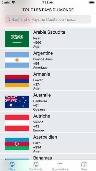 Tout Les Pays Du Monde App screenshot #1