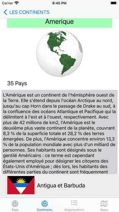 Tout Les Pays Du Monde App screenshot