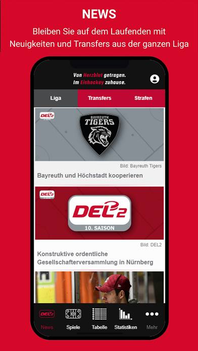 Deutsche Eishockey Liga 2 App-Screenshot #1