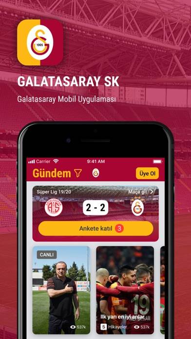 Galatasaray SK Uygulama ekran görüntüsü #1