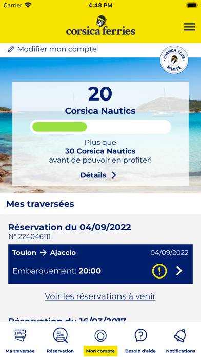 Corsica Ferries screenshot