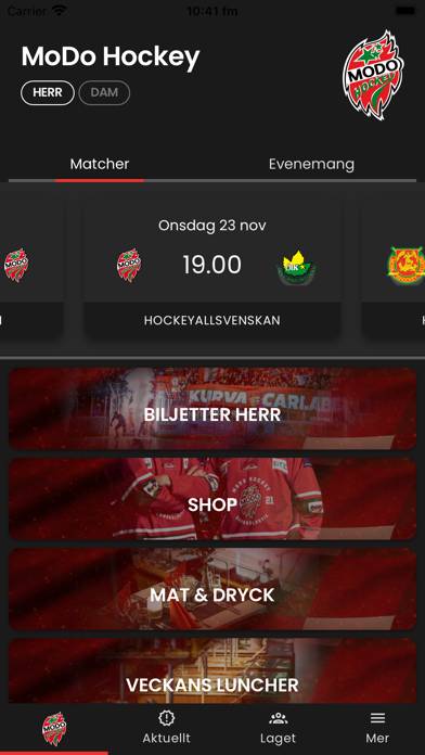 MoDo Hockey App skärmdump #1