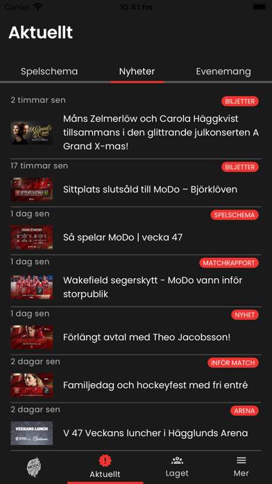 MoDo Hockey App skärmdump #3