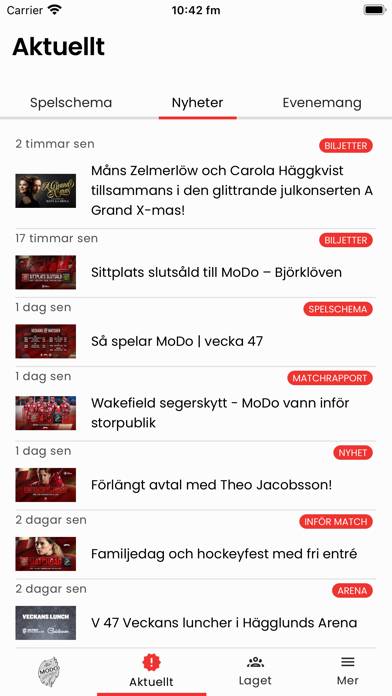 MoDo Hockey App skärmdump #4