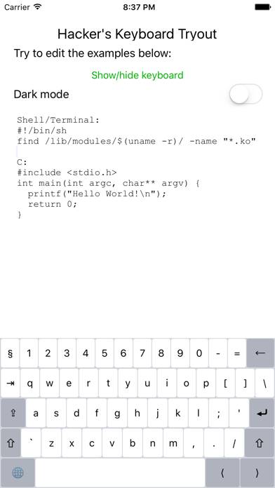 Hacker's Keys Captura de pantalla de la aplicación #2