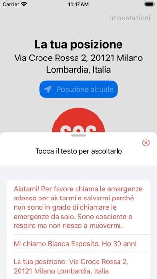 Rädda mig App skärmdump