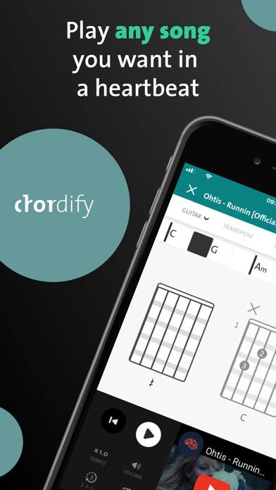 Chordify: Songs, Chords, Tuner Schermata dell'app #1