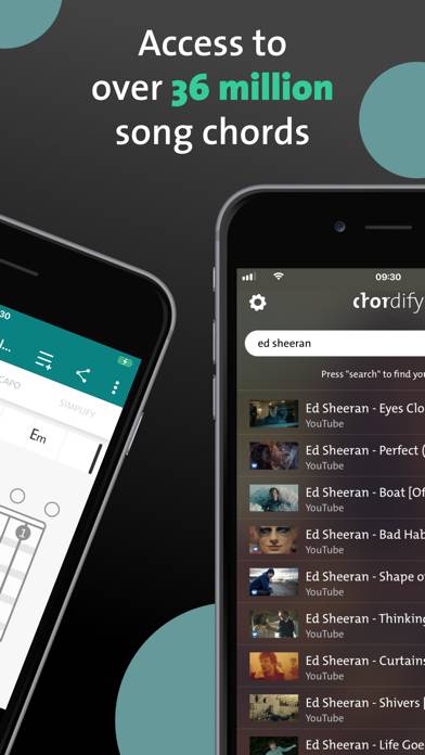 Chordify: Songs, Chords, Tuner Schermata dell'app #2