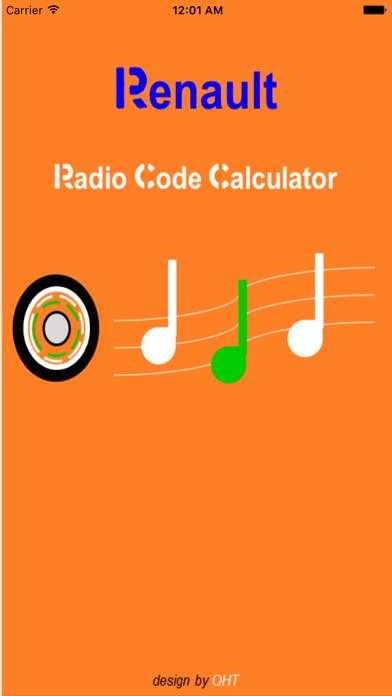 Renault Radio Code Captura de pantalla de la aplicación #1