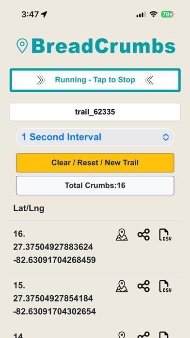 Bread Crumbs Trails screenshot