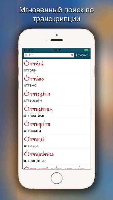 Церковнославянский словарь Скриншот приложения