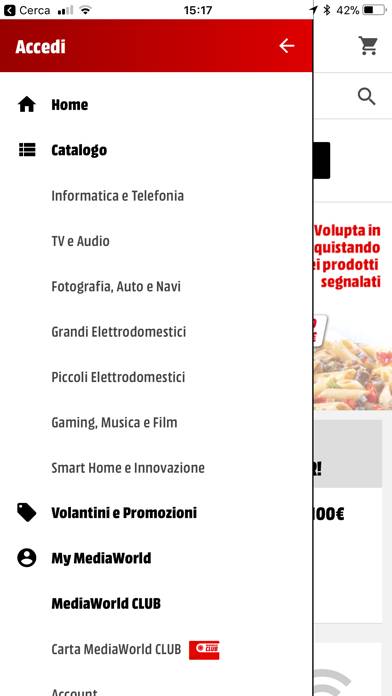 MediaWorld App Schermata dell'app