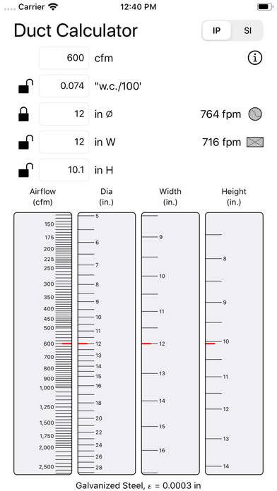 Duct Calculator App screenshot #1