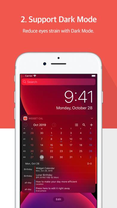 Widget Calendar : Easy&Simple App screenshot #2