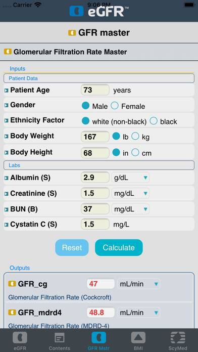 Egfr™ App screenshot