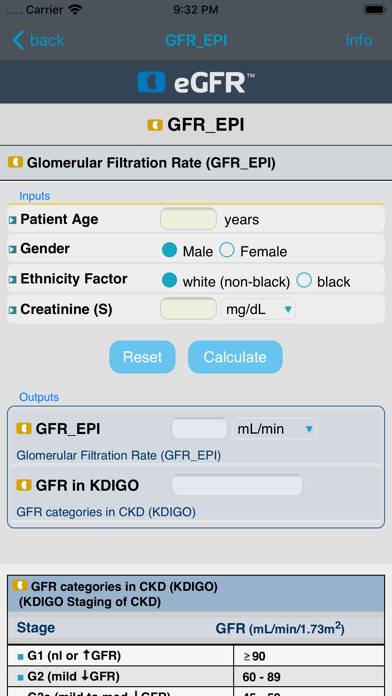 Egfr™ App screenshot