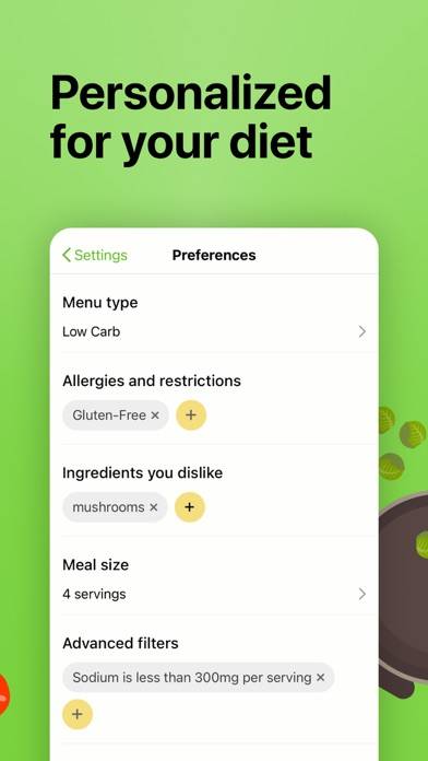 Mealime Meal Plans & Recipes App screenshot