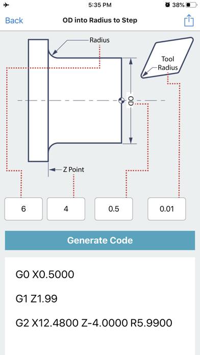 G Code Generator CNC OD ID Скриншот приложения #4