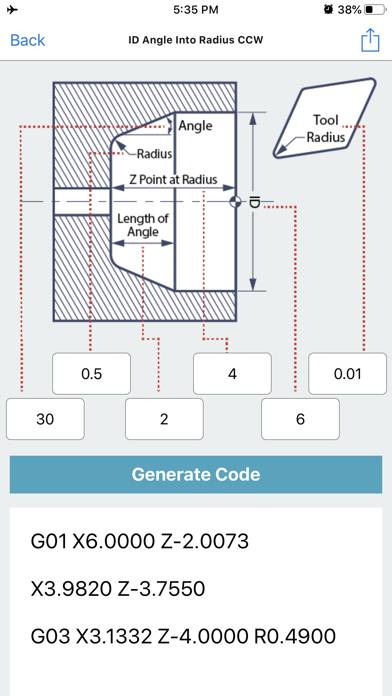 G Code Generator CNC OD ID Скриншот приложения #6