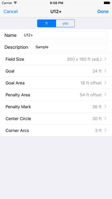 Soccer Field Calculator App screenshot #3