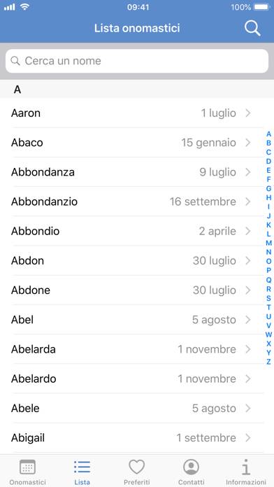 Onomastici Italiani Schermata dell'app #2