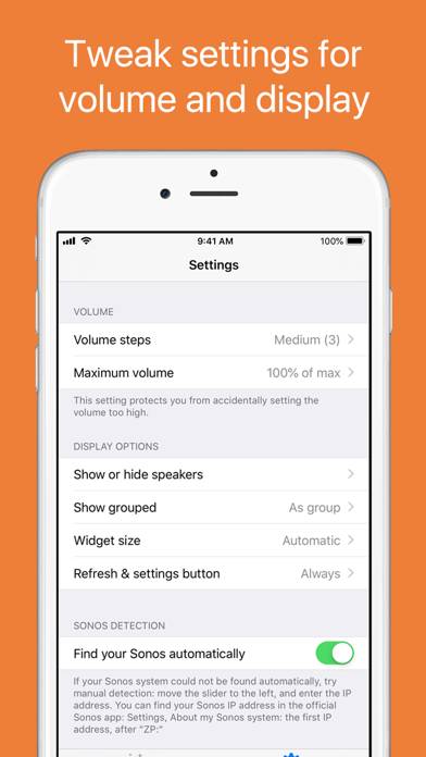 SonoControls: Widget for Sonos App skärmdump #4