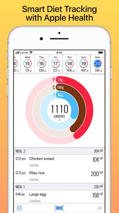 Nutrients & Calories Captura de pantalla de la aplicación #1