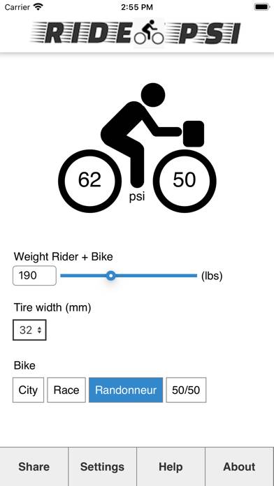Ride PSI App screenshot #1