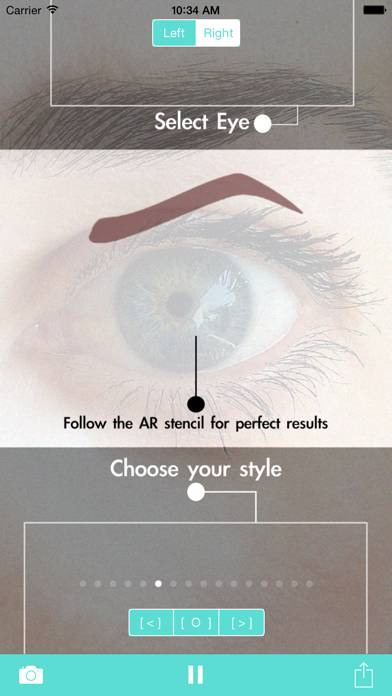 Eyebrow Shape Studio AR Mirror Captura de pantalla de la aplicación #1