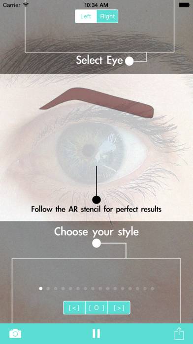 Eyebrow Shape Studio AR Mirror Captura de pantalla de la aplicación #2
