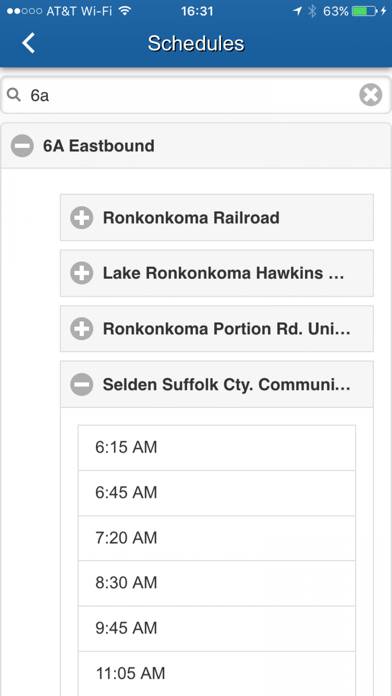 Suffolk County Transit App screenshot