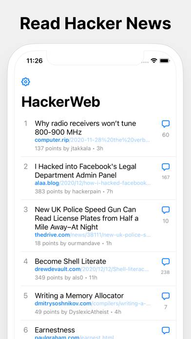 HackerWeb App skärmdump #1