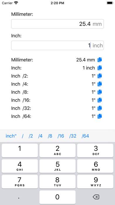 Inch Millimeter Converter App screenshot #2