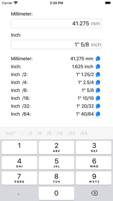 Inch Millimeter Converter App screenshot #3