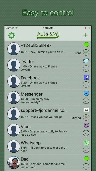 Auto Message Scheduler Captura de pantalla de la aplicación
